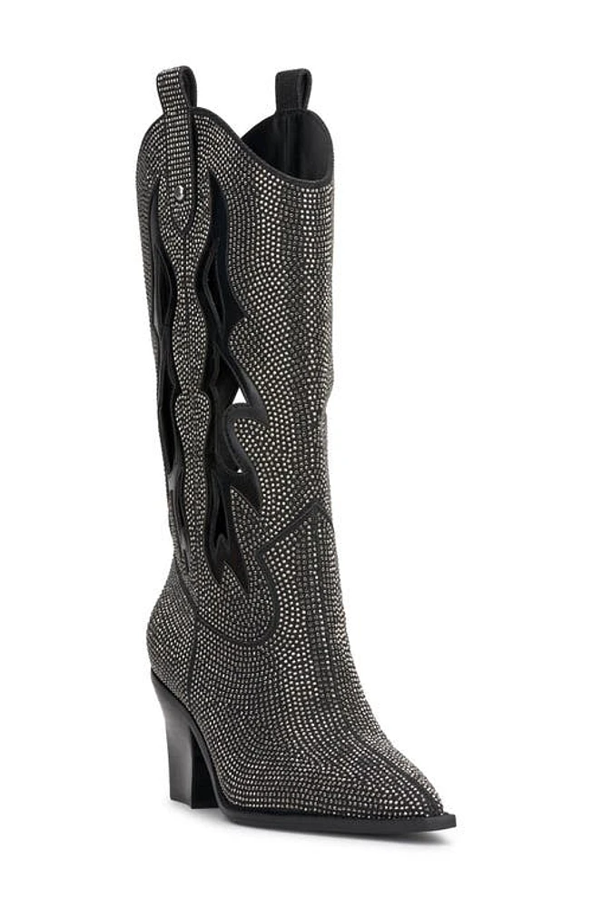 Jessica Simpson Ginika Pointed Toe Western Boot Black at Nordstrom,