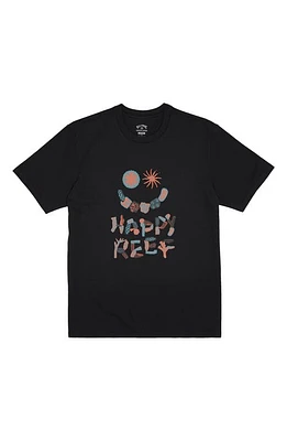 Billabong Happy Reef Organic Cotton Graphic T-Shirt Washed Black at Nordstrom,