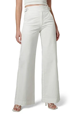 Joe's The Double Buckle High Waist Wide Leg Sailor Pants Optic White at Nordstrom,