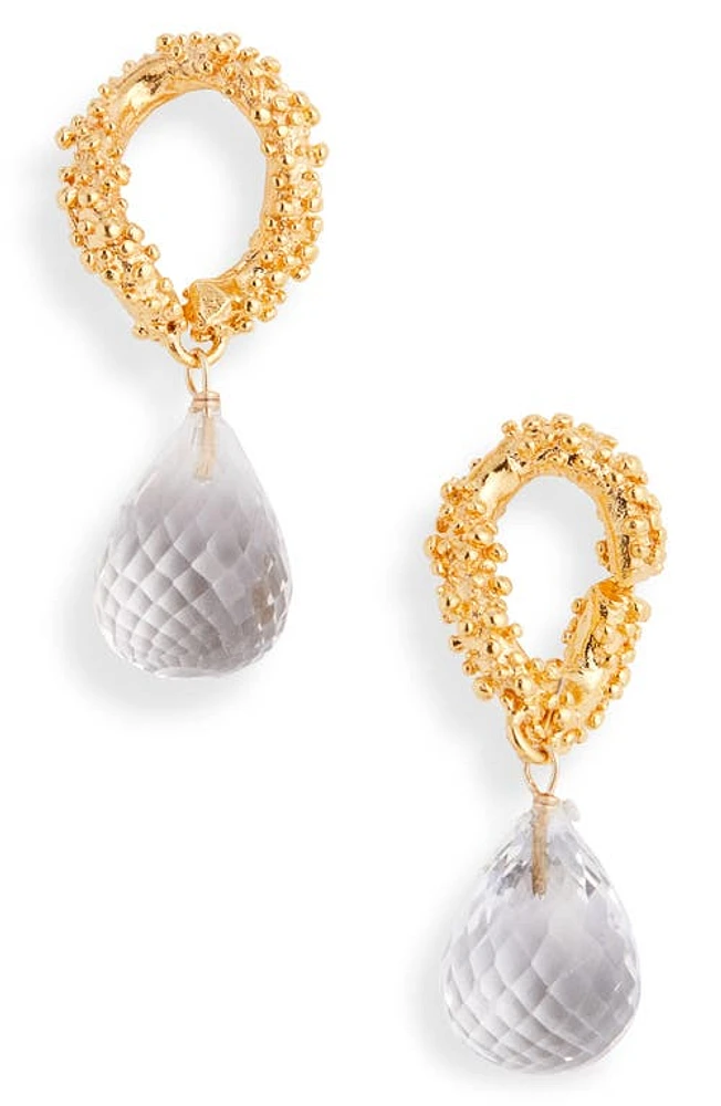 Alighieri The Initial Spark Crystal Drop Earrings in Gold at Nordstrom