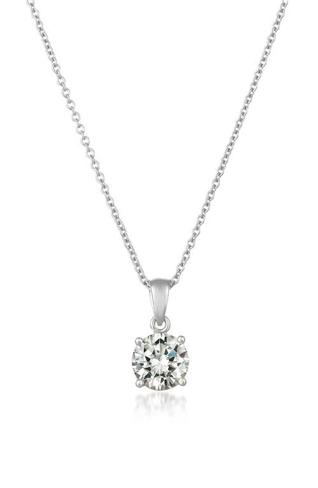 Crislu Cubic Zirconia Pendant Necklace in Platinum at Nordstrom