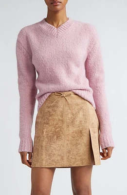 Paloma Wool Baby Intarsia V-Neck Sweater Pink at Nordstrom,