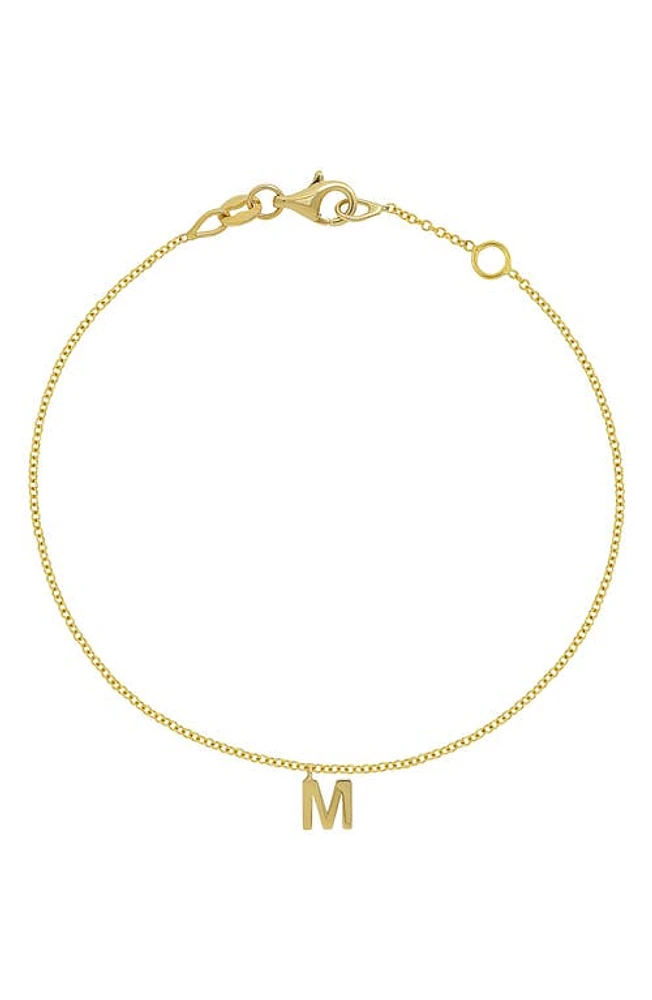 Bony Levy 14K Gold Personalized Charm Bracelet in 14K Yellow Gold - 1 Charm at Nordstrom, Size 7