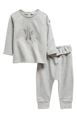 Moncler Kids' Logo Sweatshirt & Joggers Set Grey at Nordstrom,