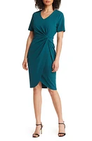 Tahari ASL Side Knot Stretch Crepe Dress at Nordstrom,