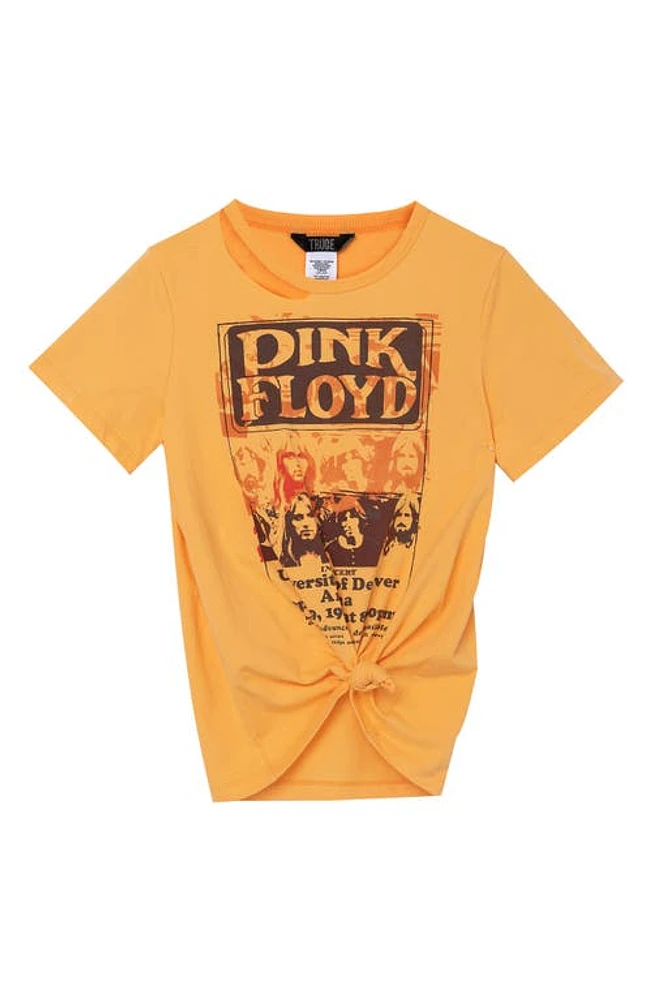 Truce Kids' Pink Floyd Cutout Cotton Graphic T-Shirt Yellow at