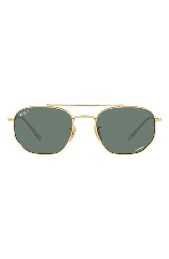 Ray-Ban 54mm Polarized Irregular Sunglasses in Polar Grey at Nordstrom