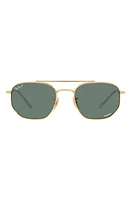 Ray-Ban 54mm Polarized Irregular Sunglasses in Polar Grey at Nordstrom