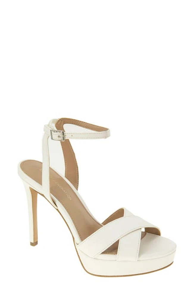 bcbg Niada Ankle Strap Platform Sandal Cloud Dancer at Nordstrom,