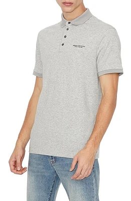 Armani Exchange Milano/New York Logo Polo Heather Grey at Nordstrom,