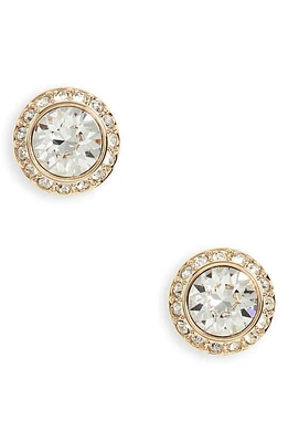 Swarovski Angelic Round Crystal Stud Earrings in Gold at Nordstrom