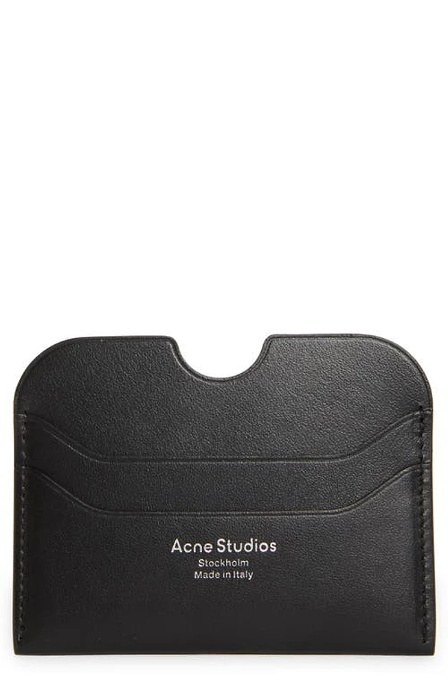 Acne Studios Large Elmas Leather Card Holder in Black at Nordstrom