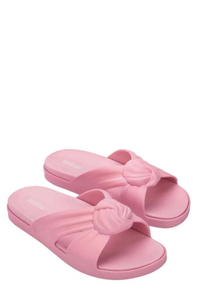 Melissa Plush Knotted Slide Sandal Pink/Pink at Nordstrom,