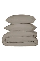 Nate Home by Nate Berkus Signature 400-Thread Count Percale Duvet Cover Set in Sandstone (Khaki) at Nordstrom