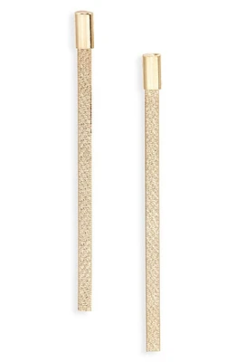 Argento Vivo Sterling Silver Textured Linear Drop Earrings in Gold at Nordstrom