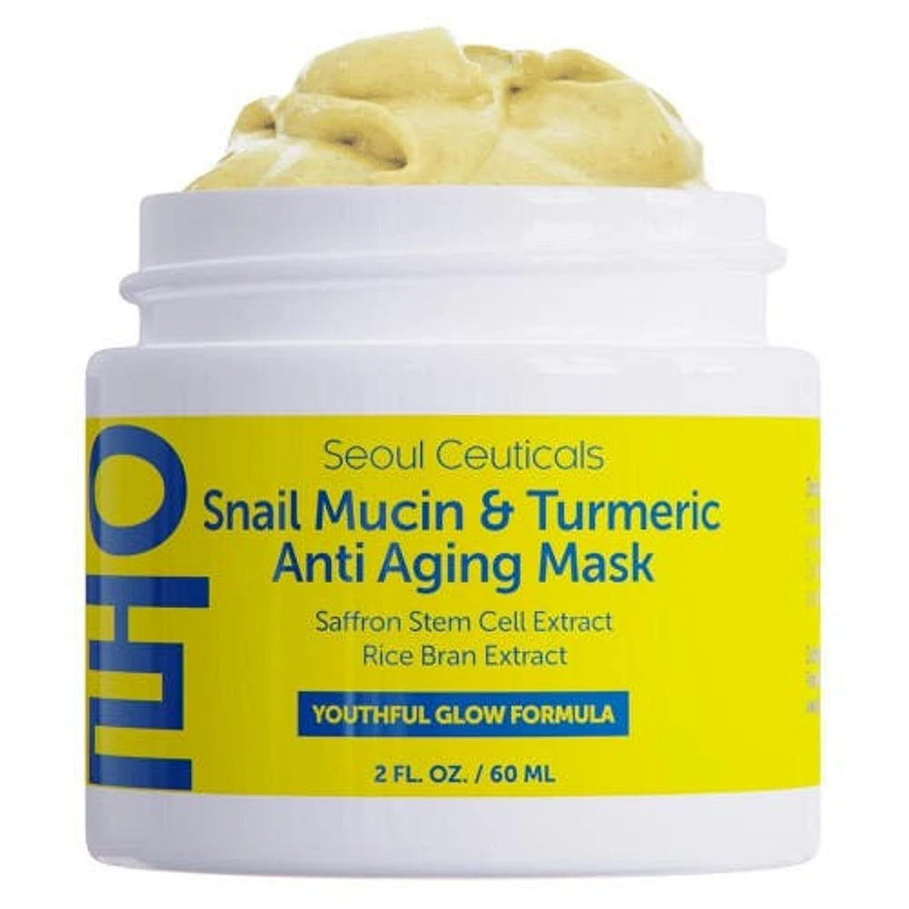 Seoul Ceuticals Korean Skincare Snail Mucin & Turmeric Anti Aging Mask in Clear at Nordstrom