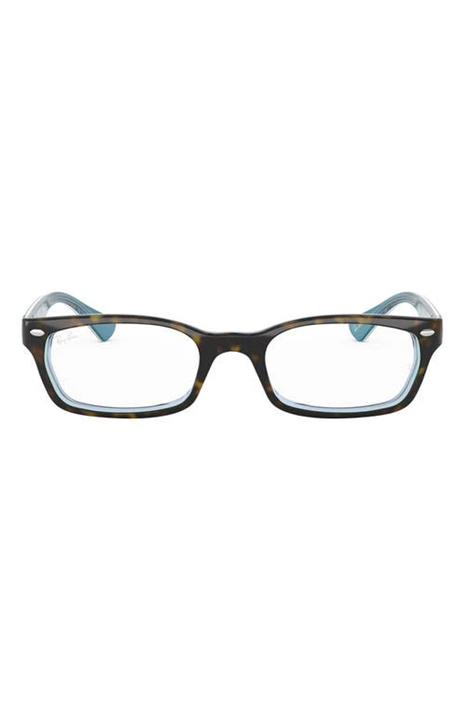 Ray-Ban 50mm Rectangular Optical Glasses in Havana at Nordstrom