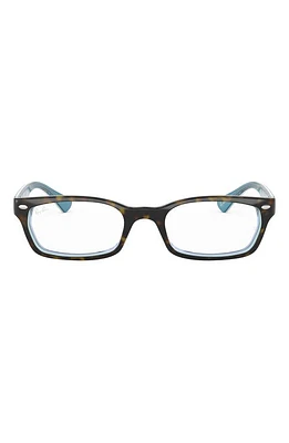 Ray-Ban 50mm Rectangular Optical Glasses in Havana at Nordstrom