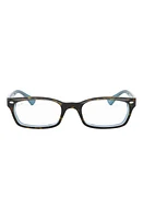 Ray-Ban 50mm Rectangular Optical Glasses in Havana at Nordstrom