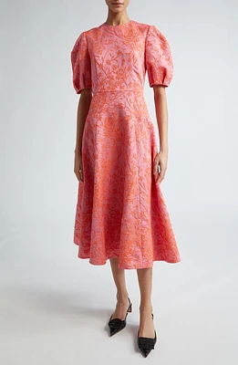 Erdem Wildflower Matelassé Midi Dress Duchess Pink at Nordstrom, Us