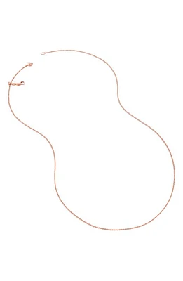 Monica Vinader Fine Chain Necklace in 18Ct Rose Gold Vermeil at Nordstrom