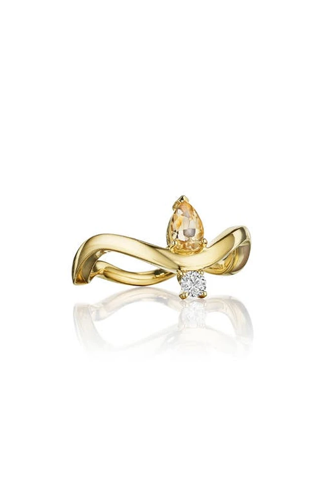 Hueb Mirage Yellow Sapphire & Diamond Ring in Yellow Gold at Nordstrom, Size 7