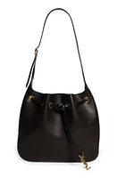 Saint Laurent Medium Paris VII Leather Hobo Bag in 1000 Nero at Nordstrom