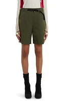 Moncler Grenoble Water Repellent Belted Technical Stretch Nylon Shorts Military Green at Nordstrom,