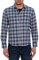 Robert Graham Godas Glen Plaid Cotton Button-Up Shirt in Navy at Nordstrom, Size Medium