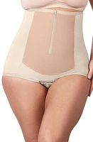 Bellefit Postpartum Front Zip Girdle Beige at Nordstrom,