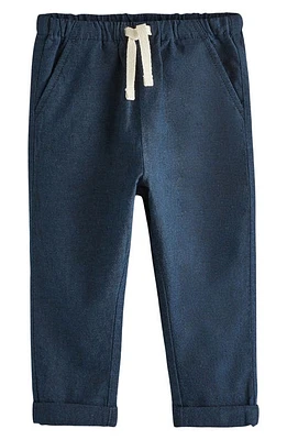 NEXT Kids' Linen & Cotton Drawstring Pants Blue at Nordstrom,