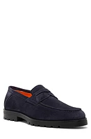 Santoni Rock Penny Loafer Blue-U60 at Nordstrom,