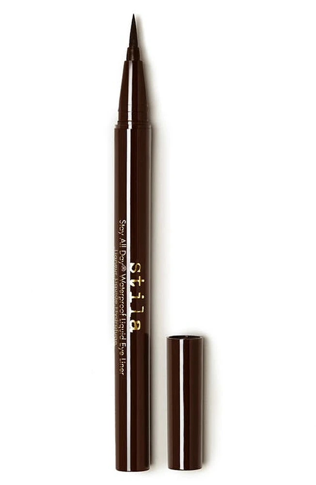 Stila Stay All Day Waterproof Liquid Eyeliner in Dark Brown at Nordstrom