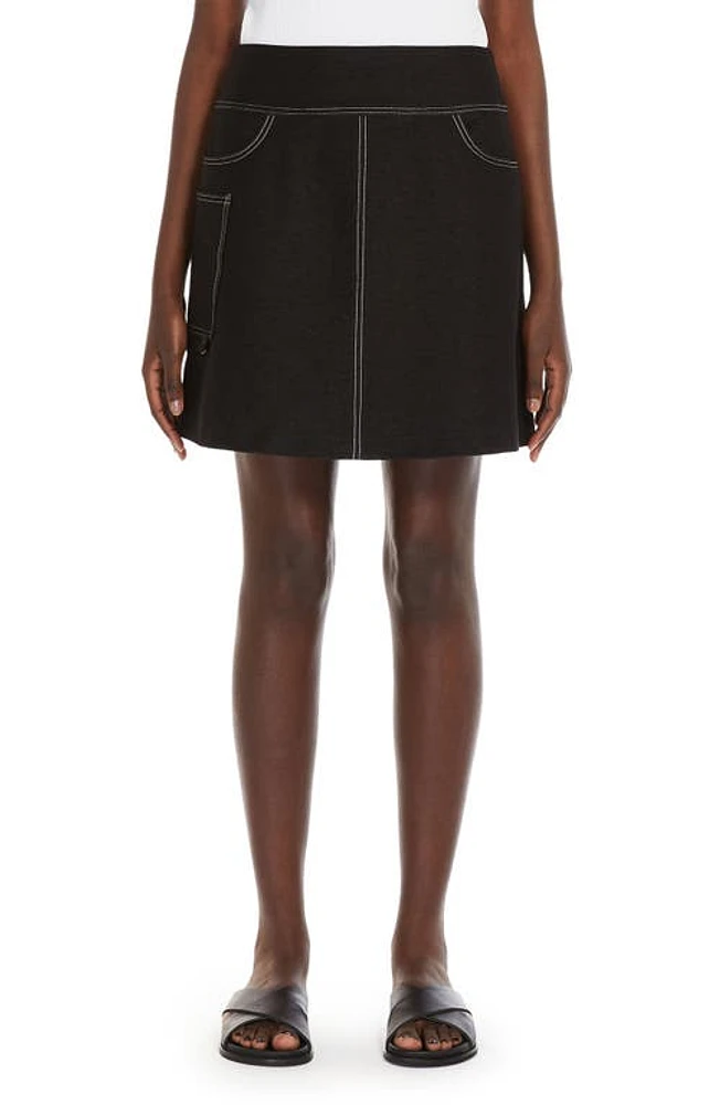 Max Mara Leisure Nabulus Jersey Skirt Black at Nordstrom,