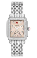 MICHELE Deco Mid Diamond Bracelet Watch, 31mm in Silver at Nordstrom