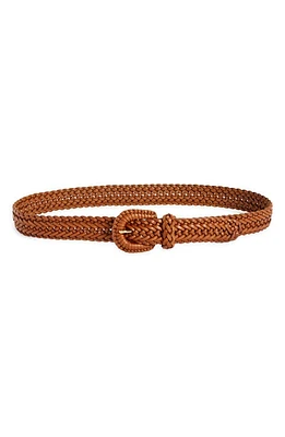 Madewell Woven Leather Belt Desert Camel at Nordstrom,