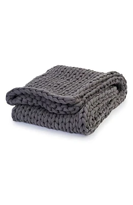 Bearaby Organic Cotton Weighted Knit Blanket in Asteroid Grey at Nordstrom, Size 15 Lb.