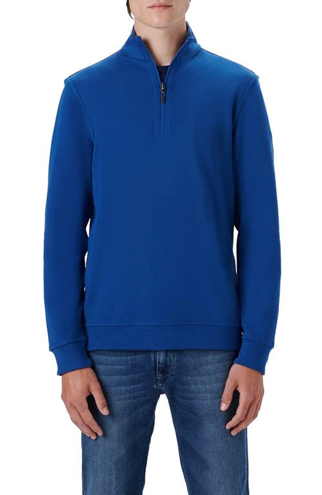 Bugatchi Reversible Knit Quarter Zip Pullover at Nordstrom,