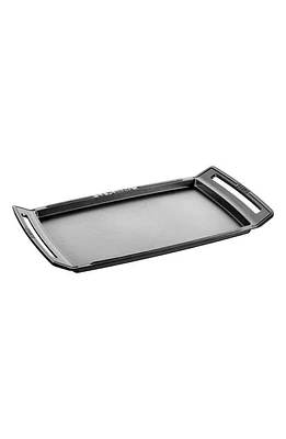 Staub Enameled Cast Iron Double Burner Griddle in Matte Black at Nordstrom