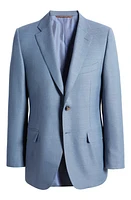 Canali Siena Regular Fit Solid Wool Sport Coat Blue at Nordstrom, Us