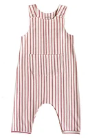 Pehr Stripes Away Organic Cotton Overalls Pink at Nordstrom, M