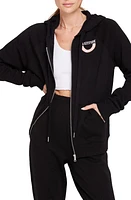 Spiritual Gangster Gratitude Graphic Zip Hoodie Black at Nordstrom,