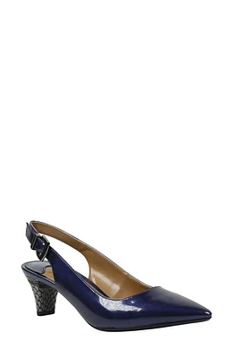 J. Reneé Mayetta Slingback Pump Navy Faux Leather at Nordstrom,