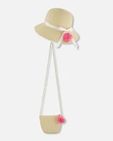 Deux Par Deux Girl's Straw Bag And Hat Set at Nordstrom, Size 3-4T