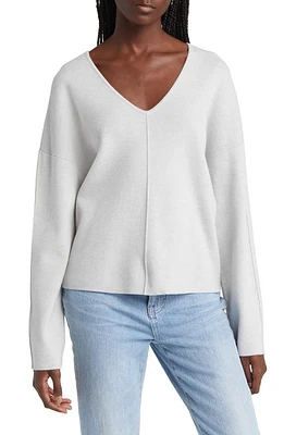 Rails Hollyn V-Neck Sweater Light Heather Grey at Nordstrom,