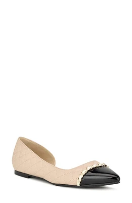 Nine West Breza Half d'Orsay Pointed Cap Toe Flat at Nordstrom,