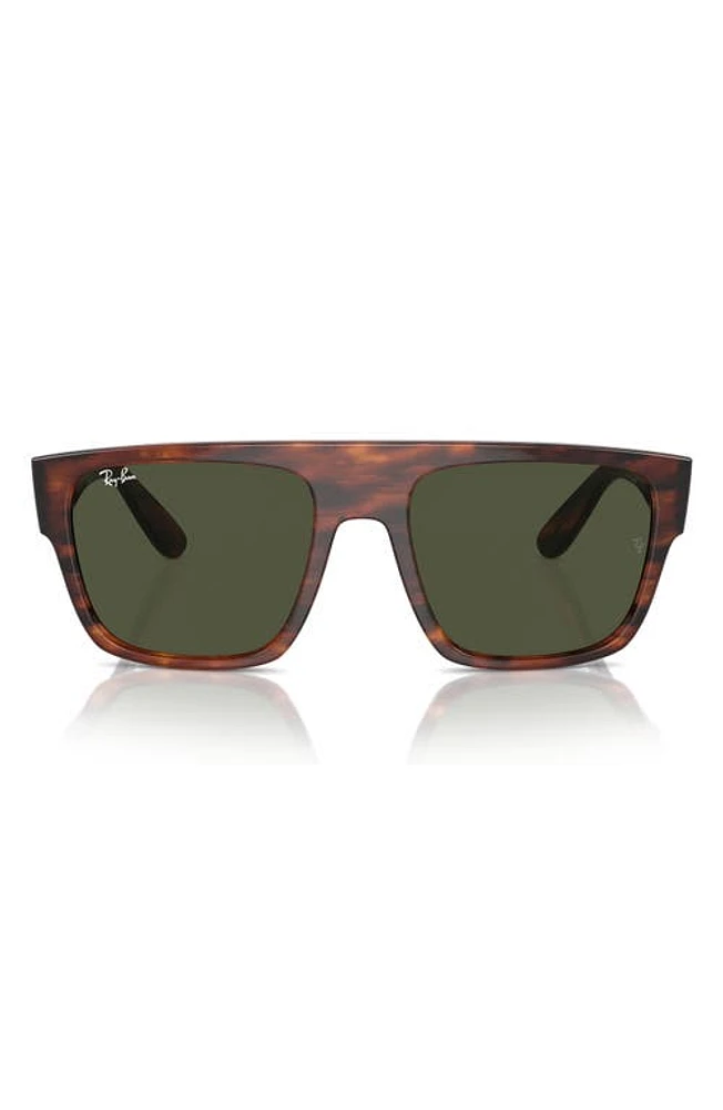 Ray-Ban 57mm Square Sunglasses in Striped Hava at Nordstrom