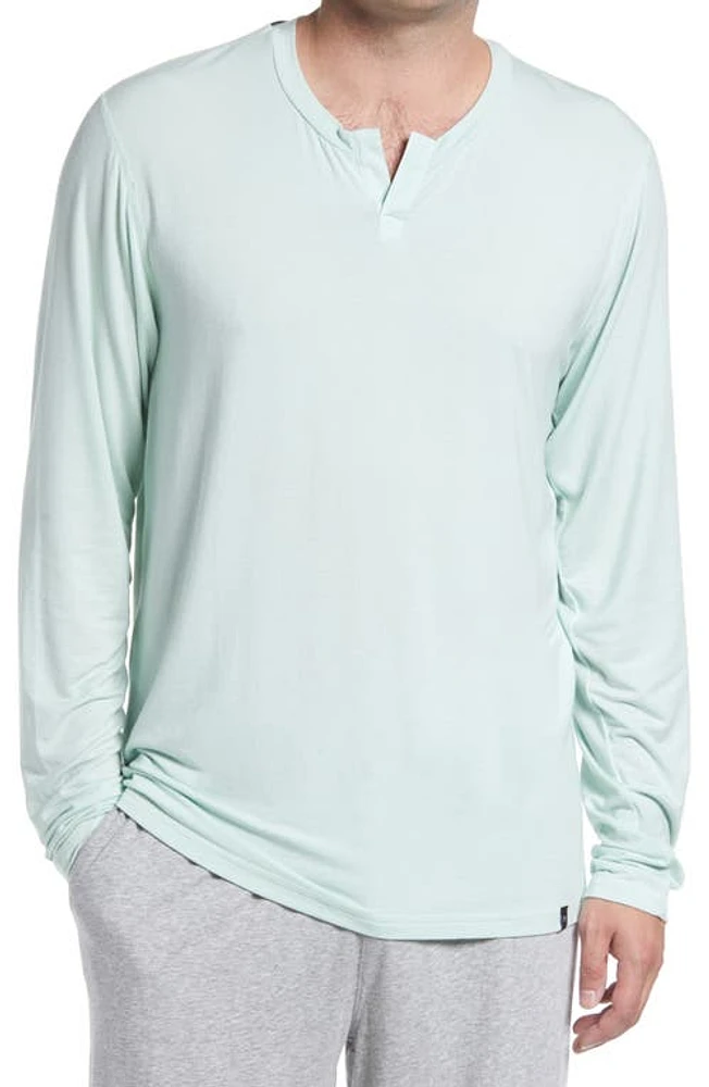 BEDFELLOW Men's Long Sleeve Henley Pajama Top in Mint at Nordstrom, Size Xx-Large