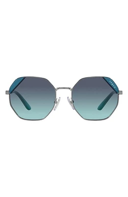 VOGUE 55mm Gradient Irregular Sunglasses in Gunmetal at Nordstrom