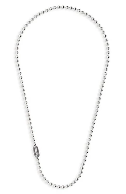 Good Art Hlywd Men's Goosebumps Pop Lock Ball Chain Necklace in Silver at Nordstrom, Size 24 In